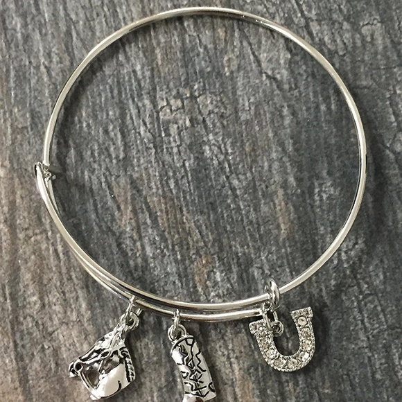 Equestrian Charm Bracelet, Horse Lovers Jewelry - Picture 1 of 3
